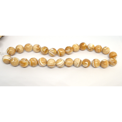 Mother of Pearl Shell 15mm strand 27 beads