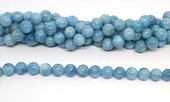 Aquamarine polished round 12.5mm strand 32 beads-beads incl pearls-Beadthemup
