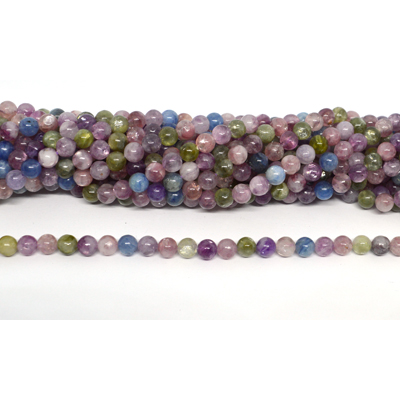 Rainbow Lepidolite polished round 6mm strand 62 beads