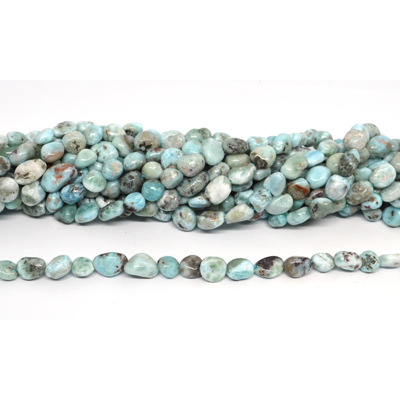 Larimar Nugget 8x10mm strand 40 beads