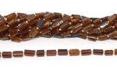 Hessonite Garnet faceted tube 8x11mm strand 30beads-beads incl pearls-Beadthemup