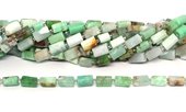 Chrysophase faceted tube 8x11mm strand 30beads-beads incl pearls-Beadthemup