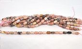 Pink Opal polished barrel 6x9mm strand 19cm strand 20 beads-beads incl pearls-Beadthemup
