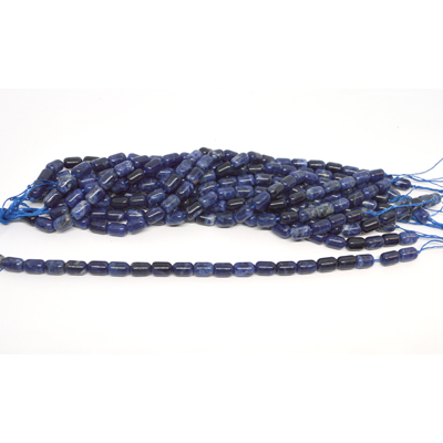 Sodalite polished barrel 6x9mm strand 19cm strand 20 beads