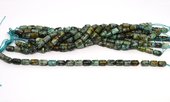 African Turquoise polished barrel 6x9mm strand 19cm strand 20 beads-beads incl pearls-Beadthemup