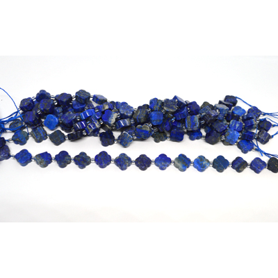 Lapis Lazuli 11mm 4 leaf Clover 19cm strand 14 beads