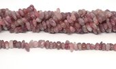Madagascar purple Rose Quartz chip approx 10-14mm strand 72 beads-beads incl pearls-Beadthemup