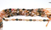 multi stone pink barrel 6x9mm strand 17 beads-beads incl pearls-Beadthemup