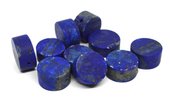 Lapis A Matt Coin 14x7mm EACH BEAD-beads incl pearls-Beadthemup