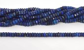 Lapis Lazuli Faceted 6 sided Rondel 6x3mm strand 106 beads-beads incl pearls-Beadthemup