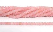 Rose Quartz Faceted 6 sided Rondel 6x3mm strand 110 beads-beads incl pearls-Beadthemup