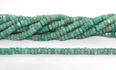 Amazonite Faceted 6 sided Rondel 6x3mm strand 110 beads-beads incl pearls-Beadthemup