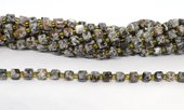 Yooperlite faceted cube 6mm strand 44 beads-beads incl pearls-Beadthemup
