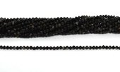 Black Agate faceted diamond 3mm strand 130 beads-beads incl pearls-Beadthemup