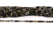 Multi Stone faceted diamond 3mm strand 170 beads-beads incl pearls-Beadthemup