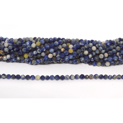 Sodalite Faceted round 4mm strand 98 beads
