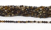 Brown Agate Faceted round 4mm strand 94 beads-beads incl pearls-Beadthemup