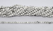 Howlite Faceted round 4mm strand 89 beads-beads incl pearls-Beadthemup