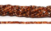 Red Agate polished rondel 2x4mm strand 164 beads-beads incl pearls-Beadthemup