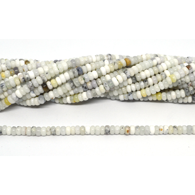 Dentric Opal polished rondel 2x4mm strand 170 beads