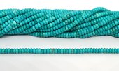 Dyed Howlite polished rondel 2x4mm strand 152 beads-beads incl pearls-Beadthemup