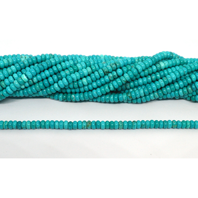 Dyed Howlite polished rondel 2x4mm strand 152 beads