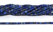 Lapis Lazuli Polished tube 3x2mm strand 160 beads-beads incl pearls-Beadthemup