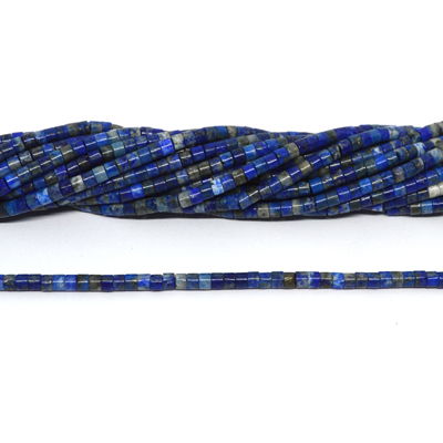 Lapis Lazuli Polished tube 3x2mm strand 160 beads