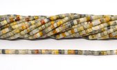 Crazy Agate Polished tube 3x2mm strand 152 beads-beads incl pearls-Beadthemup