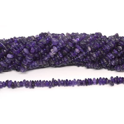 Amethyst Chip approx 10x2mm strand 110 beads