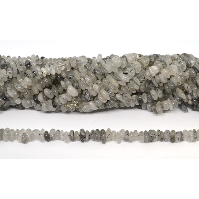 Rutile Quartz Chip approx 10x2mm strand 120 beads