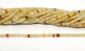Afghan Jade polished rondel 2x4mm strand 176 beads-beads incl pearls-Beadthemup