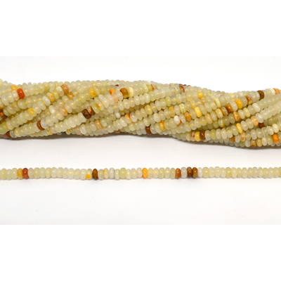 Afghan Jade polished rondel 2x4mm strand 176 beads