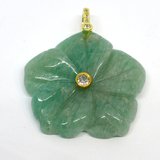 Amazonite Carved flower 30mm pendant with bail-beads incl pearls-Beadthemup