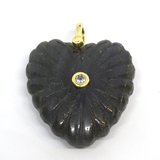 Labradorite Carved Heart 30mm pendant plus bail-beads incl pearls-Beadthemup