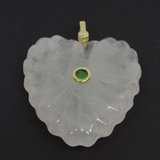 Clear Quartz Carved Heart 30mm pendant plus bail-beads incl pearls-Beadthemup