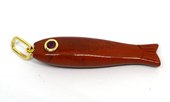 Red Jasper Carved Fish 43mm pendant plus bail-beads incl pearls-Beadthemup