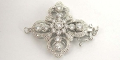 Sterling Silver Clasp 30mm CZ add drop to side-findings-Beadthemup