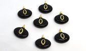 Onyx 14x18mm flat side drill oval pendant with bail-beads incl pearls-Beadthemup