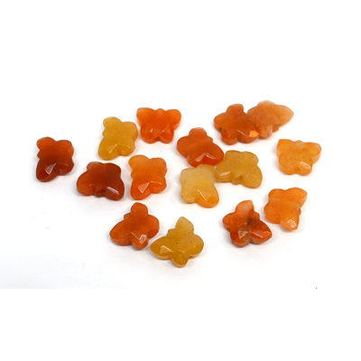 Red Aventurine Faceted Butterfly 8x10mm EACH BEAD