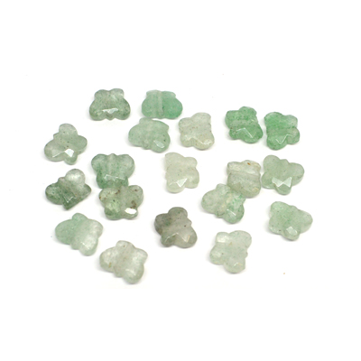 Green Strawberry Quartz Faceted Butterfly 8x10mm EACH BEAD