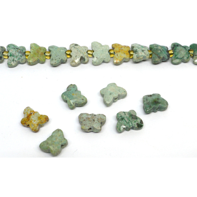 Peruvian Turquoise Faceted Butterfly 8x10mm EACH BEAD