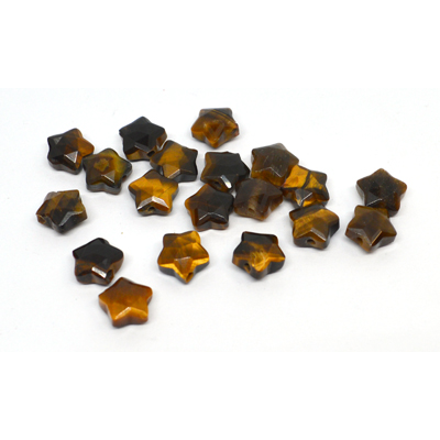 Tiger Eye Faceted Star 8mm EACH BEAD