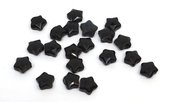 Black Obsidian Faceted Star 8mm EACH BEAD-beads incl pearls-Beadthemup