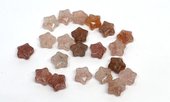 Strawberry Quartz  Faceted Star 8mm EACH BEAD-beads incl pearls-Beadthemup