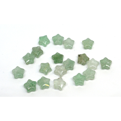 Green Strawberry Quartz  Faceted Star 8mm EACH BEAD