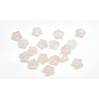 Rose Quartz Faceted Star 8mm EACH BEAD