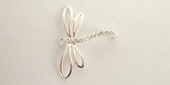 Sterling Silver Pend/Charm Butterfly CZ 22x30mm-findings-Beadthemup
