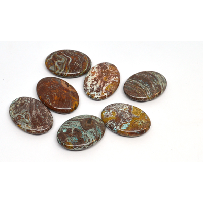 Snakeskin Jasper polished oval 30x22mm EACH BEAD