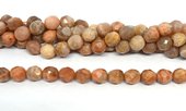 Peach Moonstone Faceted Barrel 9x10mm strand 37 beads-beads incl pearls-Beadthemup